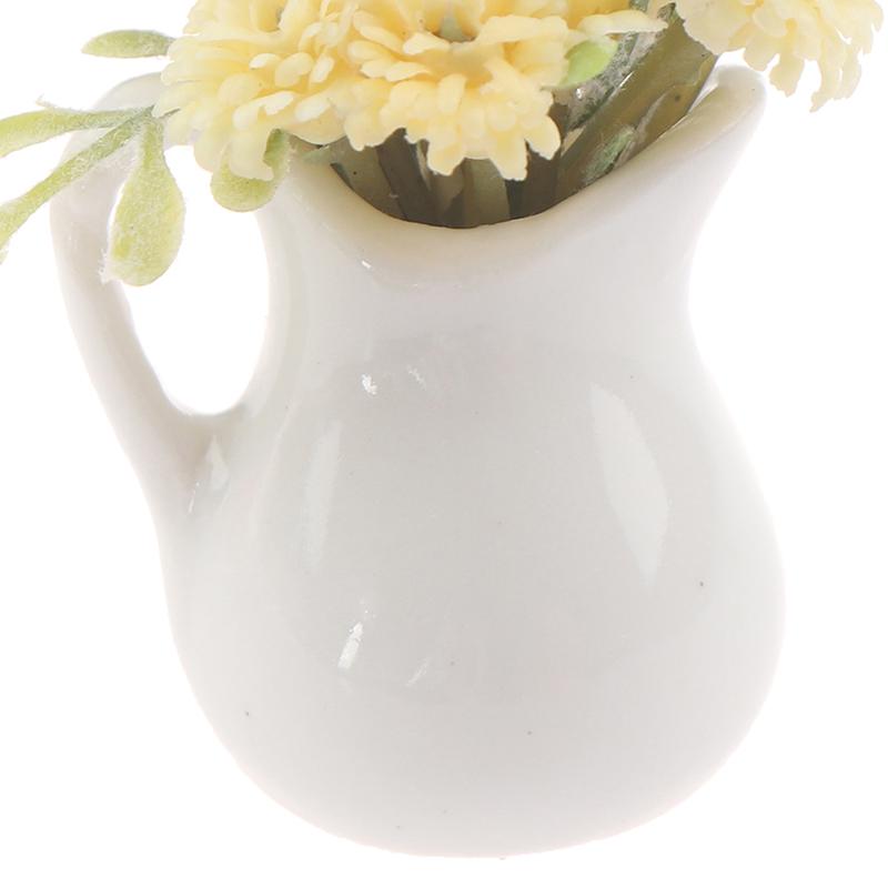 1:12 Dollhouse Miniature Flowers Fairy Garden Ornament Potted Plant Flowers Pot