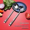 Stainless Steel Long-Handled Soup Ladle Set - Thickened, Slotted Design, Large Size for Hot Pot & Serving