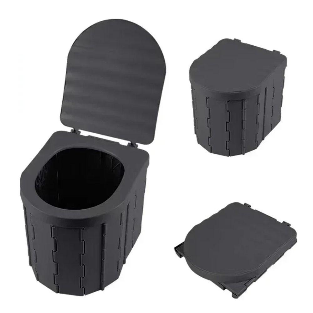 Flip-top Portable Toilet Use Garbage Bags Camping Toilet Accessories Vehicle-mounted Toilet  Hiking