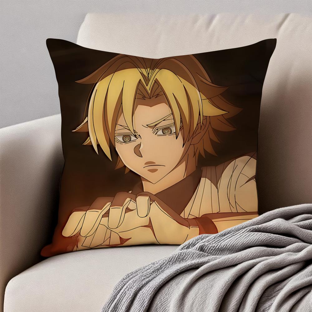 Mystical Japanese Anime Y-Yomi No Tsukai Cushion Cover Pillowcase Anti-Dustmite Invisible Zipper Short Plush Sofa Cushion