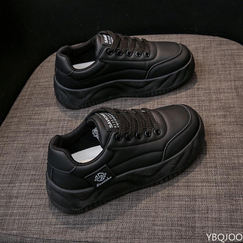 

Новые женские спортивные туфли на платформе для весны и осени, простые, удобные, износостойкие, повседневные 38 чёрный
