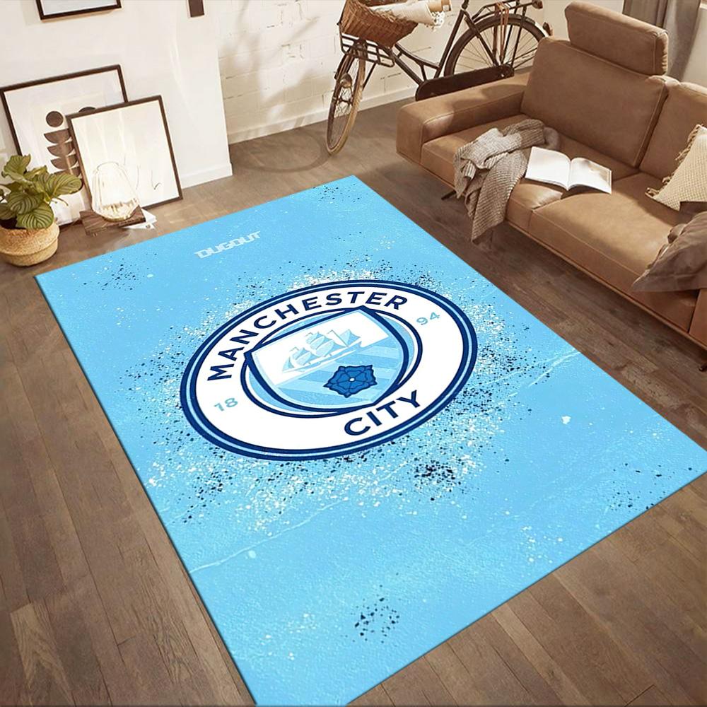 Manchester City Floor Rug Office Rug Suitable For Hallway Decorate Room Kitchen Foyer Antislip Carpet Anime Office Decor