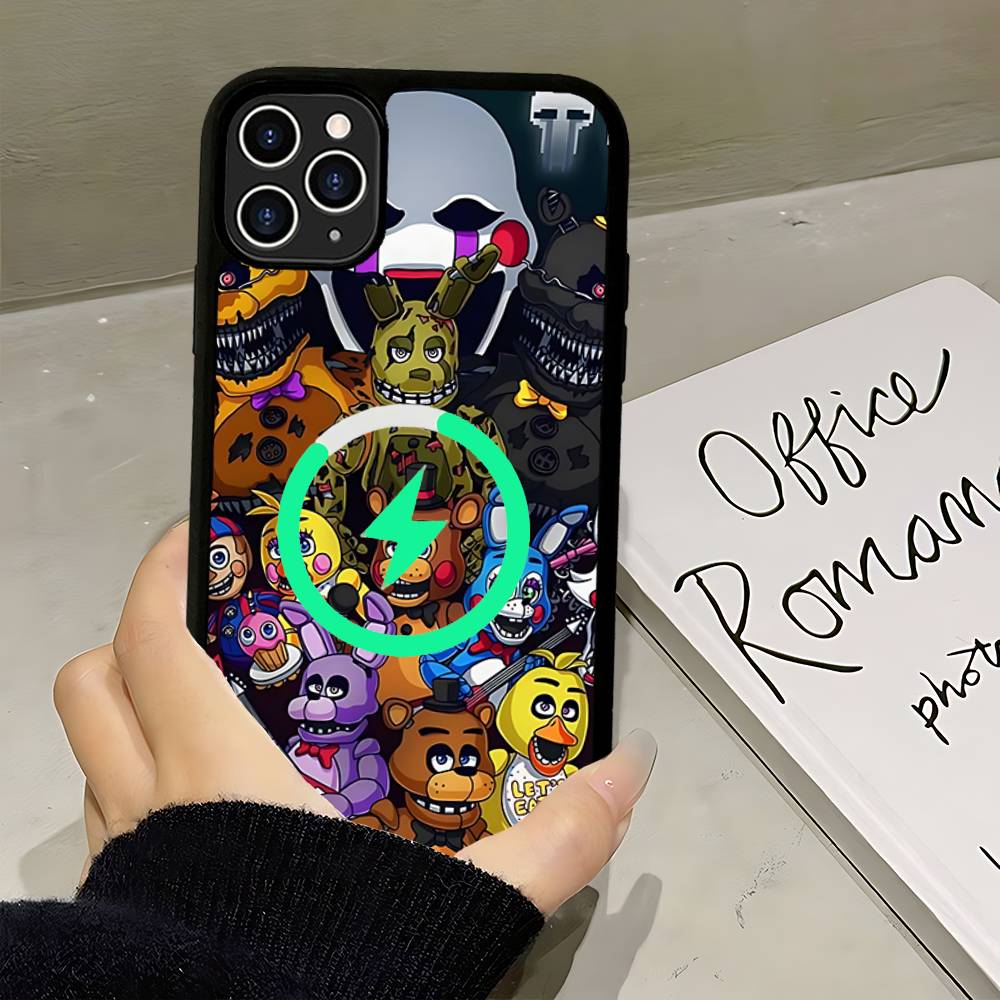Game F-Five N-Nights At F-FreddyS Magnetic Wireless Phone Case For IPhone 17 16 15 14 13 12 11 Pro Max Plus Mag Phone Cover