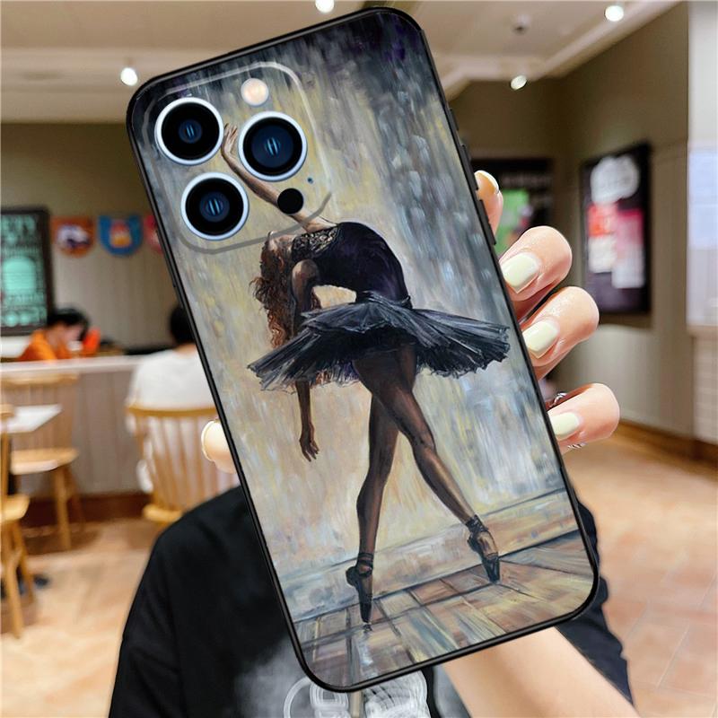 Ballet Ballerina Dancer Case For iPhone 17 16 15 13 12 11 14 Pro Max Mini Plus 16e 17 Air Bumper Cover Accessories