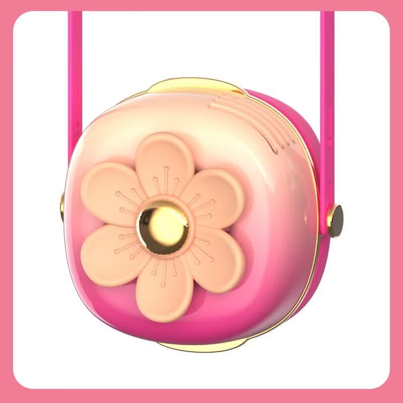 GIVELONG Portable Floral Neck Fan with Cooling Function