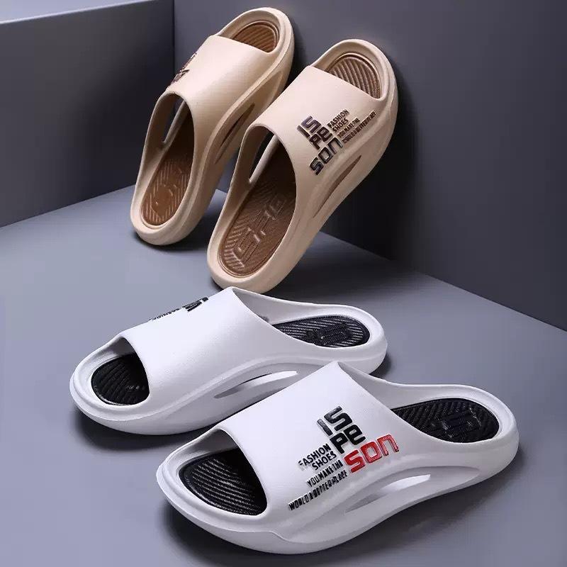 

Slippers men s new summer wear, step on shit feeling, thick bottom cool slippers go out for home bathing, non-slip men s one-word drag Size 36-37 [suitable for 35-36 feet] білий