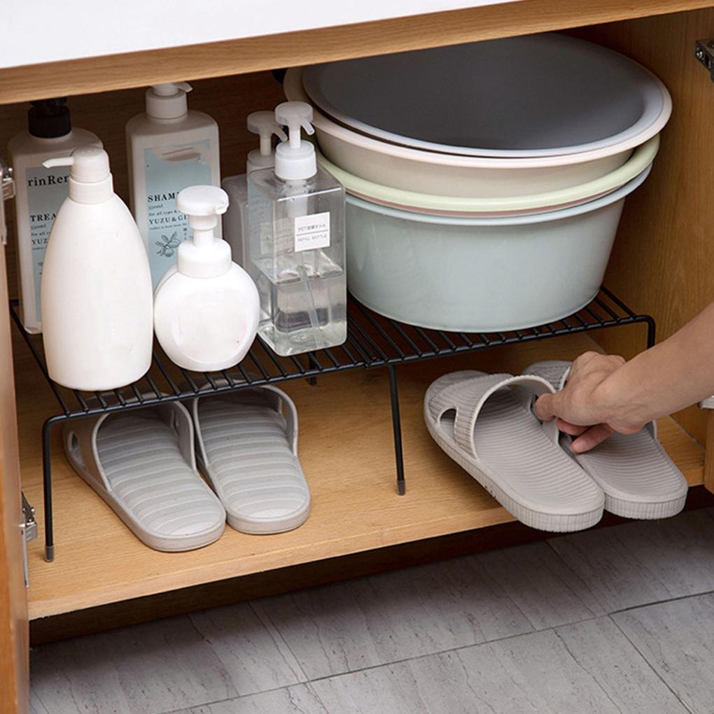 Lagerregal, Teleskop-Platzsparende Metall-Hohlregale, robuste Konstruktion, Schrank-Organizer, Schränke, Tassen, Küche