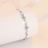 S925 Sterling Silver Bracelet Lucky Five Leaf Clover Women Fashion Jewelry with Moissanite