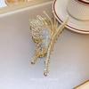 High-End Women's Rhinestone Hair Shark Clip - Large, Stylish, and Trendy Hairpin