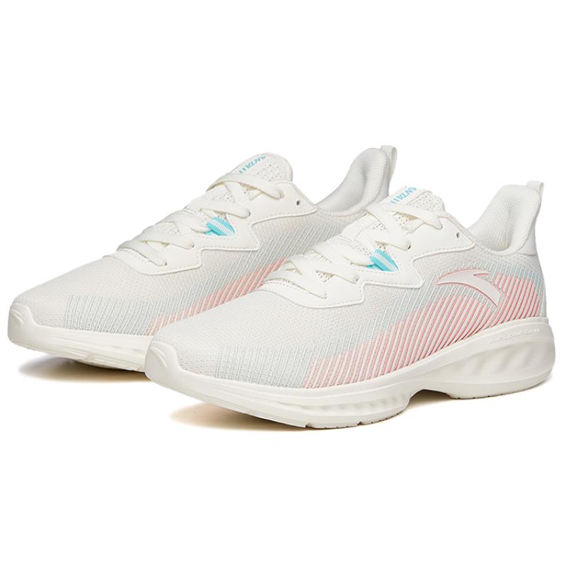 Anta Running Collection Lightweight And Breathable Low-Top Running Shoes Men's Beige White Pink Sneakers 112135568-2