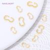 50Pcs 18K Gold Plated 3 Shape Clasps Connectors For Jewelry Making,Brass Connectors Clasps,DIY BraceletsMaking Accessories