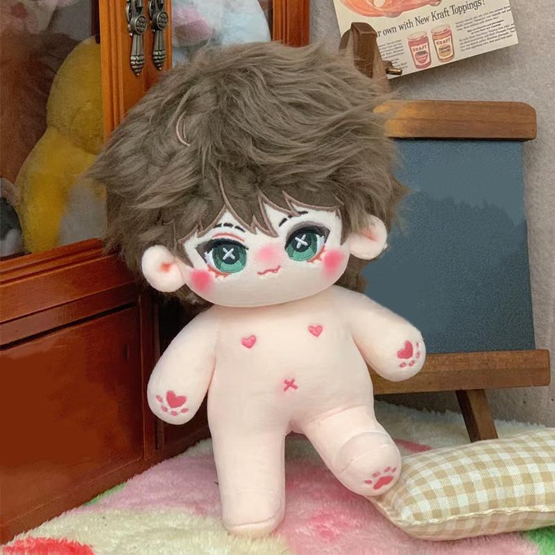 20cm Cute Cartoon Idol Cotton Doll Stuffed Plush Toy Dolls Can Change Clothes Fans Collection Gift for Girls Boys Kids