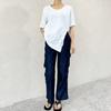 Mizqz Cargo Wide Pants Indigo Denim