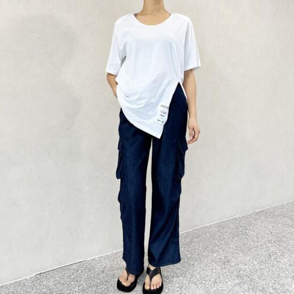 Mizqz Cargo Wide Pants Indigo Denim