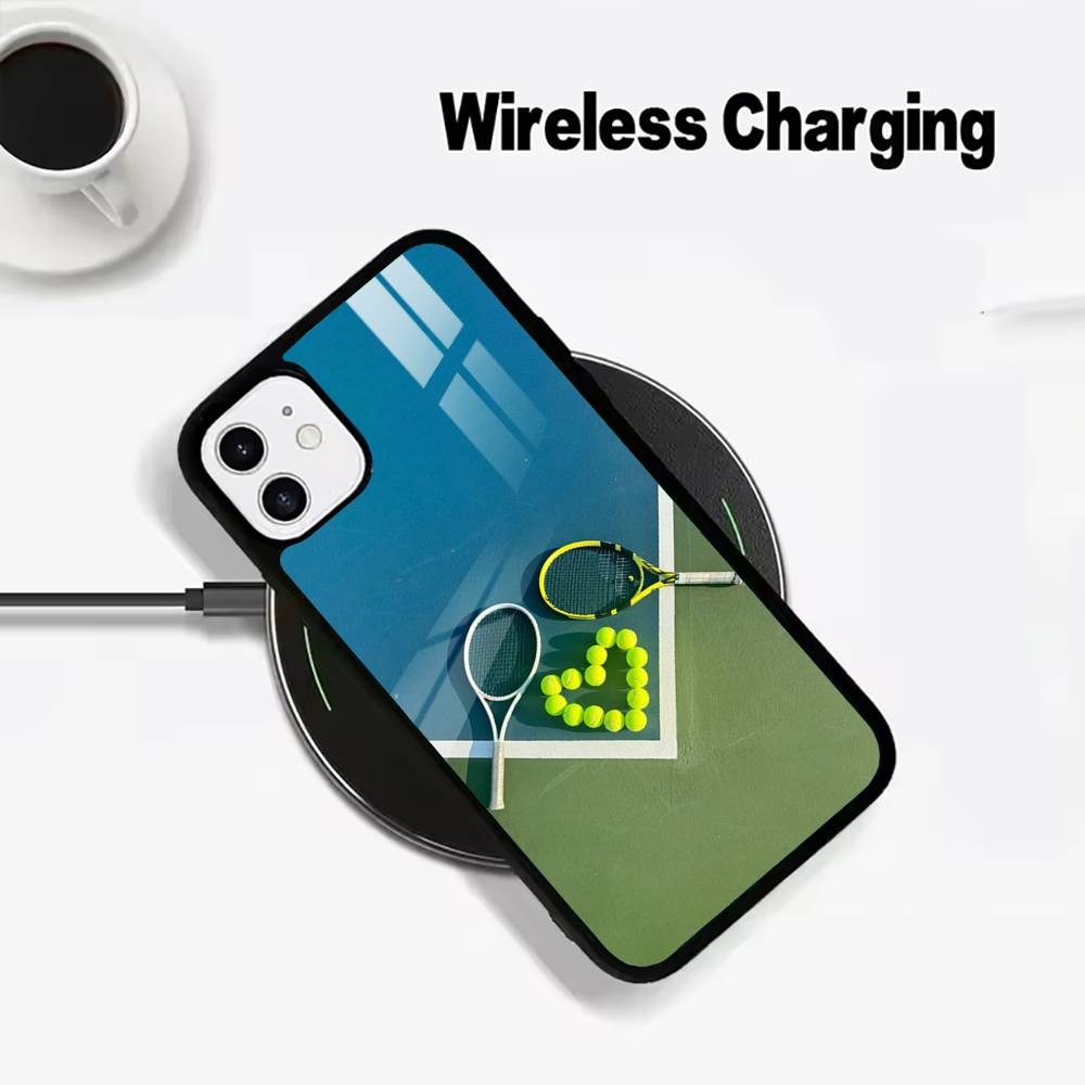 

Popular Sport - Tennis Phone Case For IPhone17 16 15 14 13 12 11 Pro Max 16/15/14Plus Wireless Charger Cover Funda iPhone12Pro