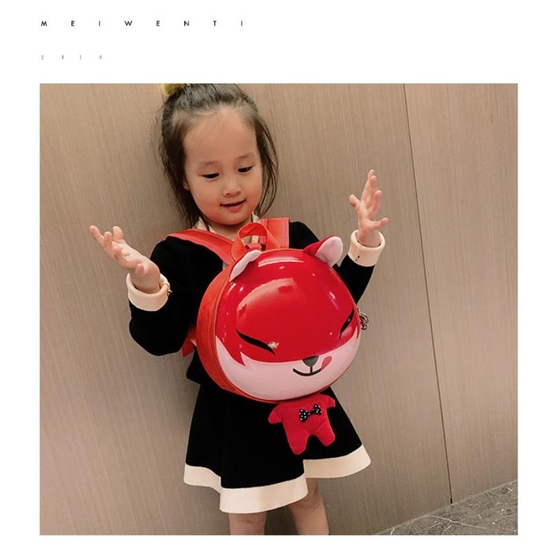 Cute Cartoon Pig Children's Backpack Stylish PVC Eggshell Kindergarten Schoolbags for Boys and Girls Preschool Student Book Bag