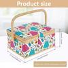 Sewing Storage Box Craft Sewing Tool Layer Needle Thread Basket Floral Thimble Thread Needle Sewing Organizer Accessories