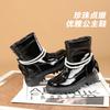 Fashionable, simple and versatile leather boots for girls, middle-aged and young children