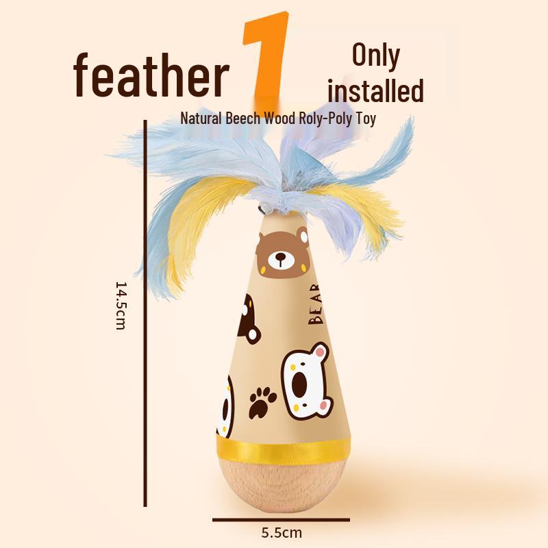 

Kitten Self-Entertainment Feather Teaser Toy for Boredom Relief & Teething