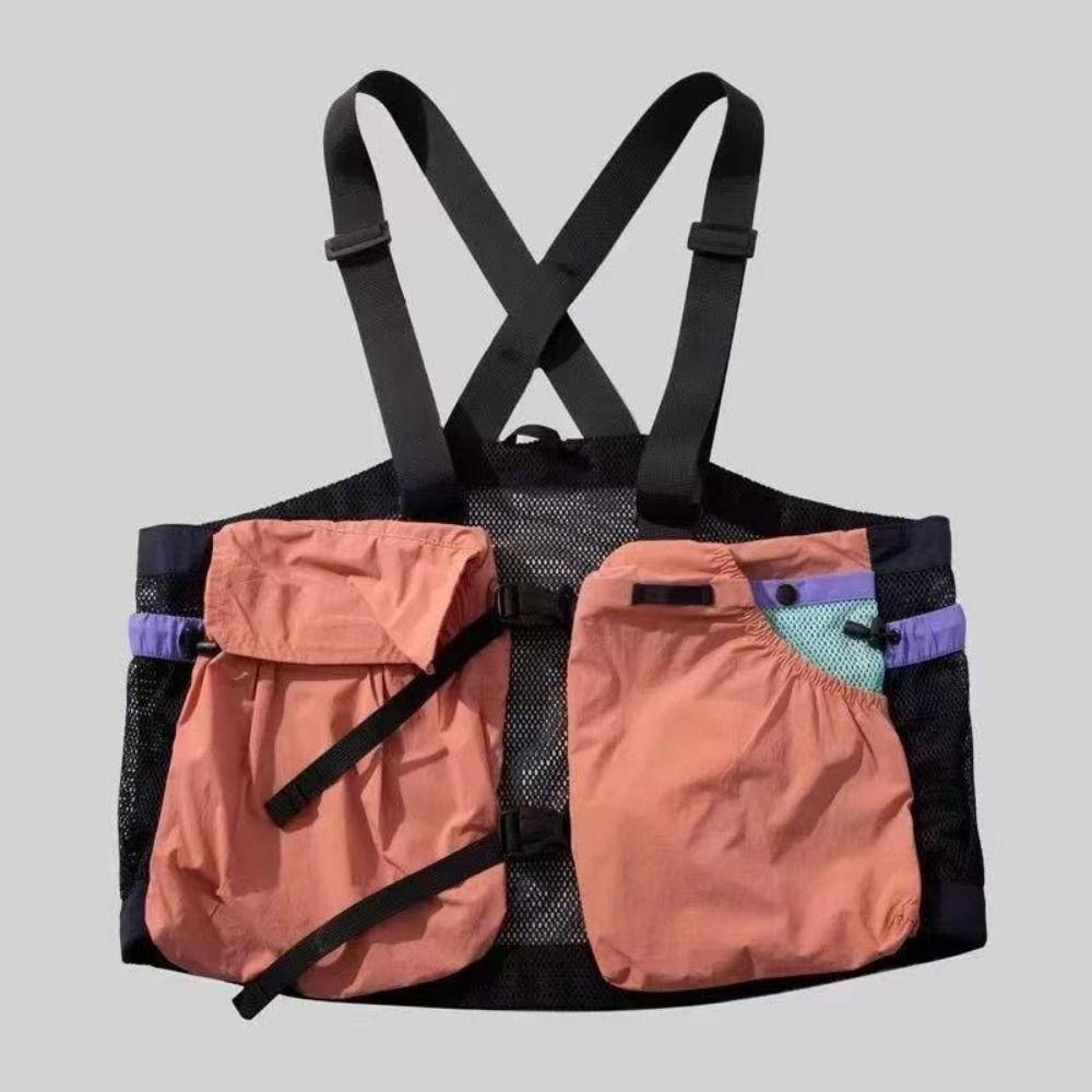 Mesh Material Multi Pocket Vest Multi Pocket Breathable Jacket Outdoor Vest  For Men For Women
