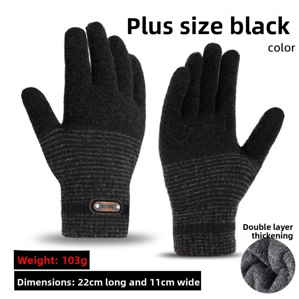 

Soft Touch Screen Gloves Thick Cycling Gloves New Knit Gloves for Office чёрный