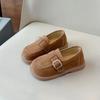 Fashion New Girls' Flat Shoes Simple Causal Children's Leather Shoes Soft Bottom Spring Autumn Kids Walking Shoes Hook Loop