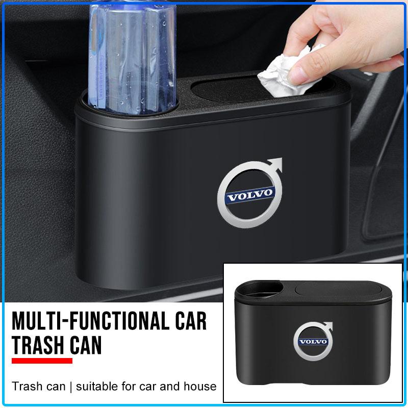 For Volvo XC90 XC60 XC70 XC40 V90 V60 V40 C70 C30 S80 1pcs Car Door Hanging Pressing Storage Case Auto Trash Can