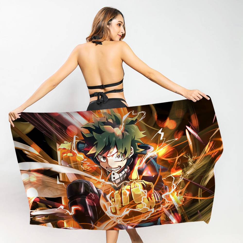 Passionate Anime My Hero A-Academia Bath Towel Microfiber Soft Water Absorbing Breathable For Girl Kids Cartoon Beach Towel