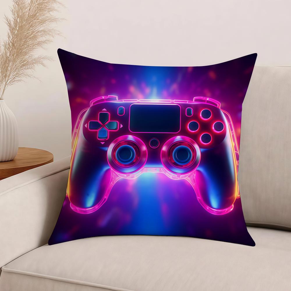 Colorful Game C-Controller Fashion Pillow Case Office Cushions Suitable For Sofa Car Bedroom Decorative Cushion Cover