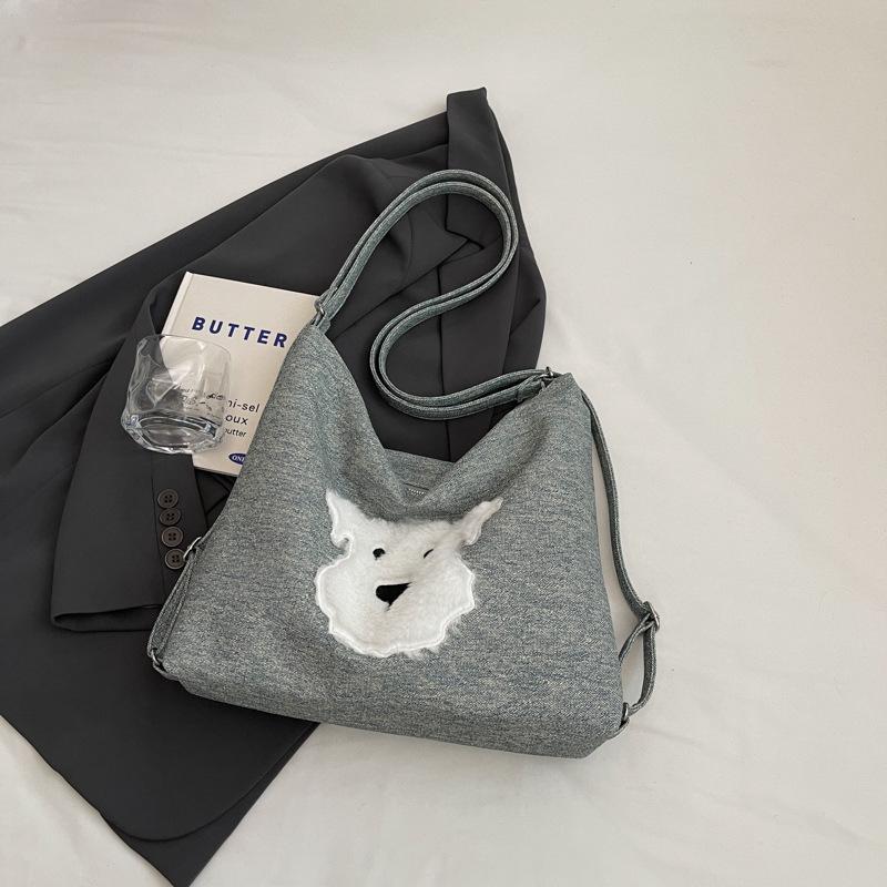 2025 summer bag large capacity soft leather women's shoulder bag new plush bear backpack handbag women's bag