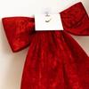 Festive Velvet Christmas Bow Red DIY Velvet Bow Large Hanging Bow Party