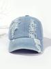 Holed Baseball Caps Vintage Washed Distressed Cap Fashion Sports Denim Hats Plain Women Men Dad Caps