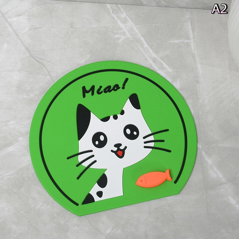 New Sewer Floor Drain Cover Deodorizer Cat Frog Pattern Bathroom Silicone Seal Mat Deodorant Mat Kitchen Toilet Insect-proof Mat