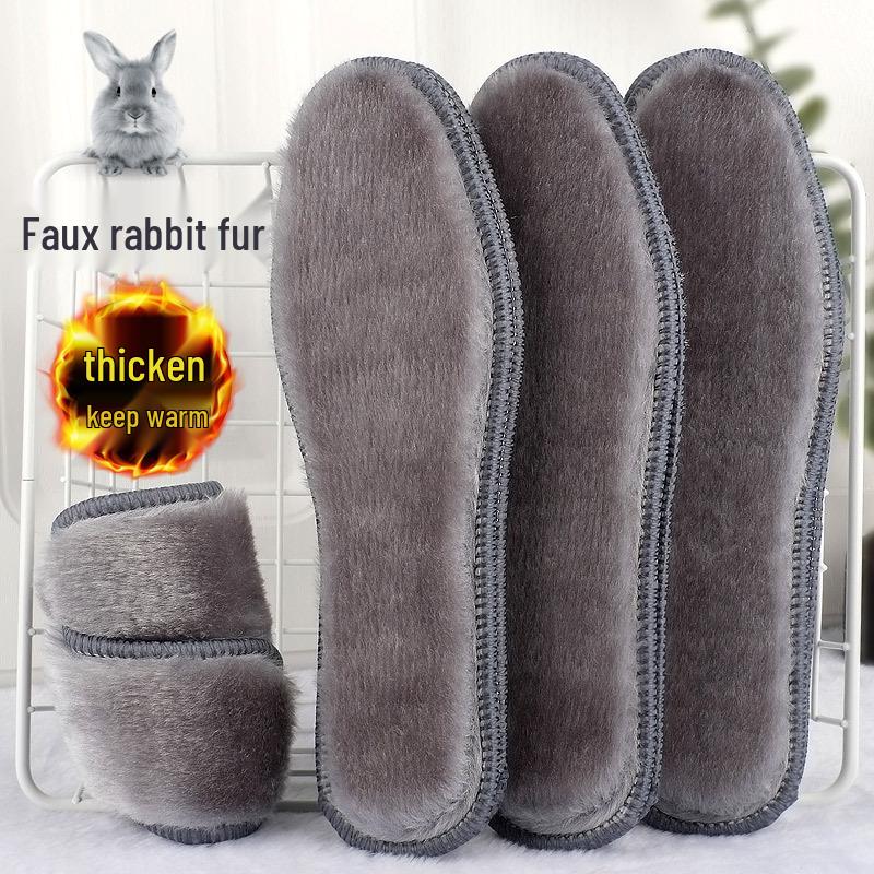 Unisex Thickened Winter Fleece Insoles - Warm, Plush, Breathable, and Deodorizing