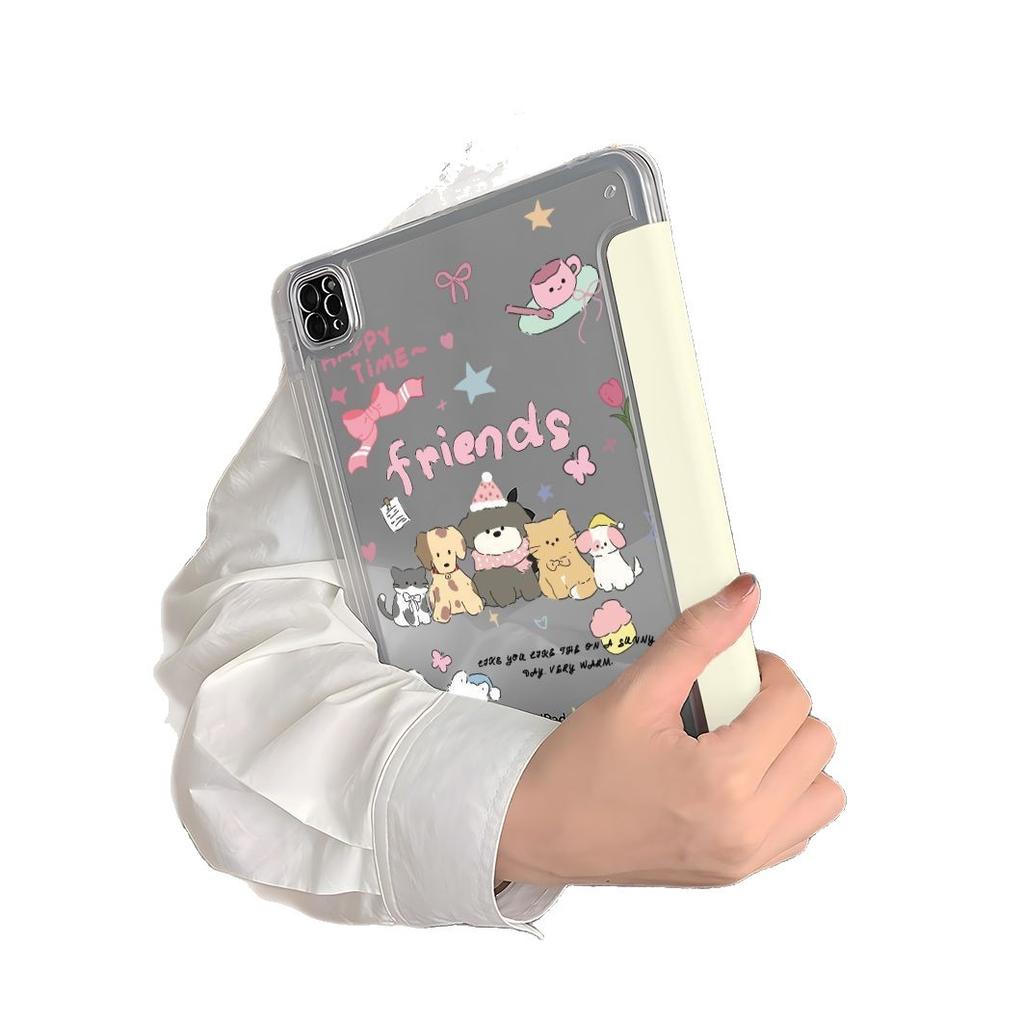Little Dog Best Friend Y-shaped iPad A16 protective case, pro 11-inch, for 7th/8th/9th generation, air 6 tablet protective shell, prevents bending
