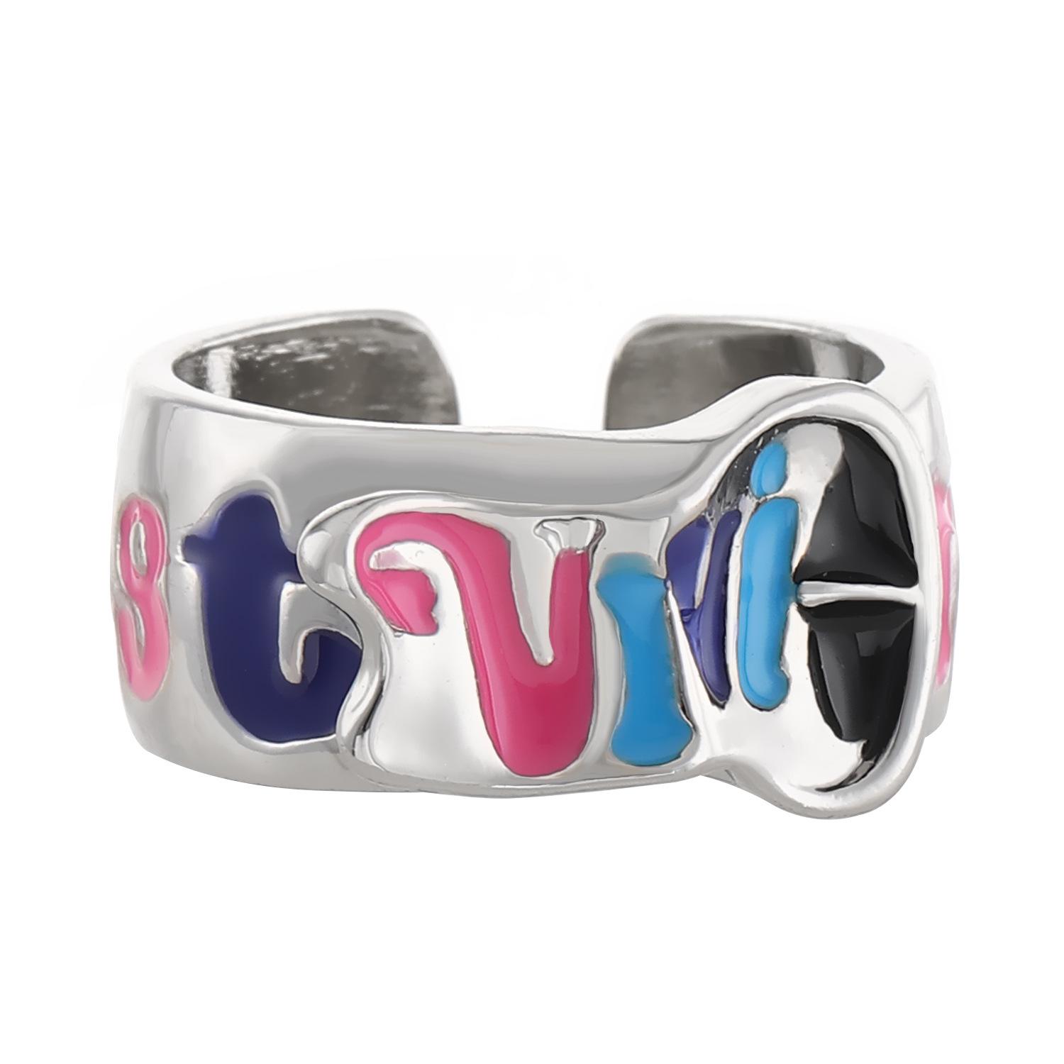 

Женское кольцо в форме сердца цвета Сатурна: Ювелирные украшения Y2K высокого класса, милые и крутые