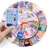 50pcs Cartoon Vending Machine Graffiti Stickers for Water Bottles, Phone Cases, and Stationery