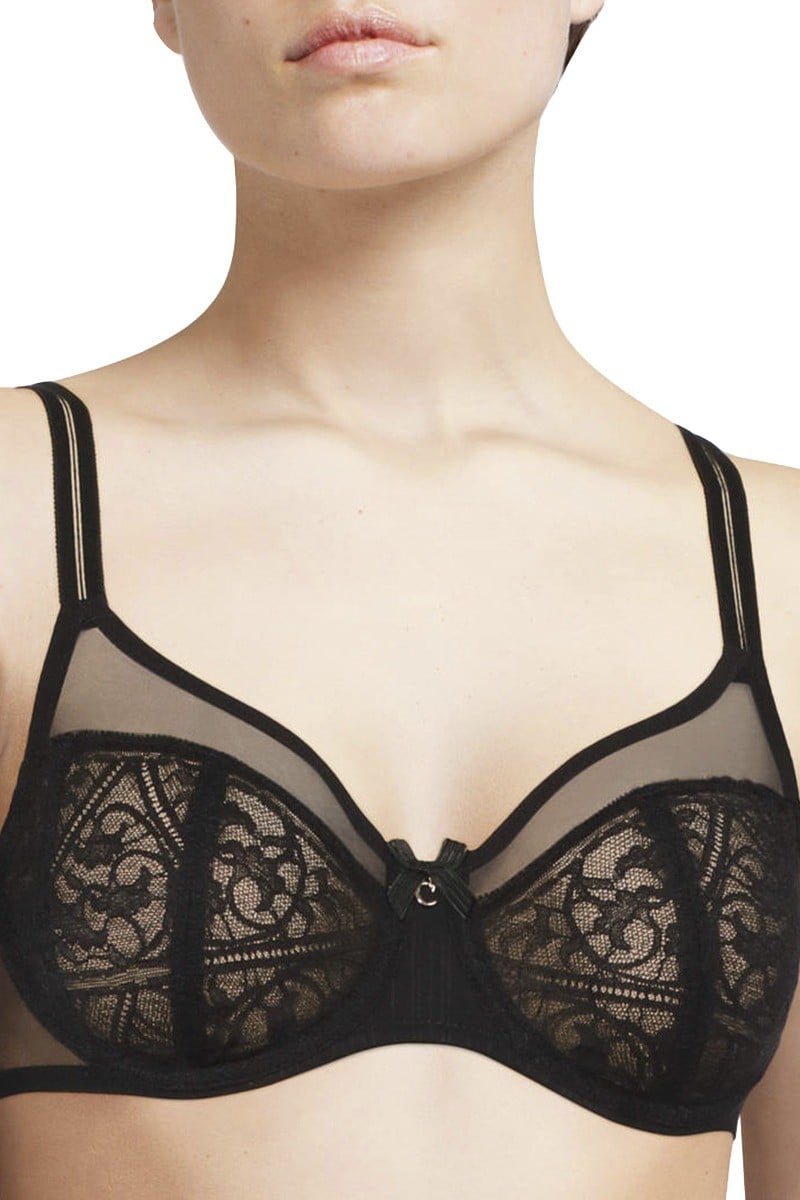 

Бюстгальтер з м якою чашкою Chantelle (95093) 80E прозорий колір чорний