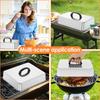 2Pcs Rectangular Cover Stainless Cheese Melt Lid Multipurpose Frying Pan Cover Barbecue Burgers Steak Pot Lids Steaming Cover