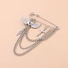 Love Lock Wing Brooch, Personalized Fashionable Chain Cross Pin Pendant