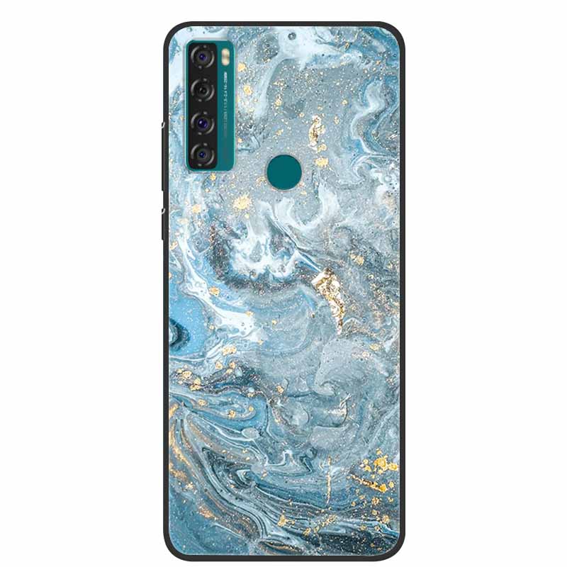 For TCL 20 R 5G Case Marble Silicone TPU Soft Phone Back Cover Case For TCL 20R 5G Funda Bumper Protector Capa Shockproof Coque