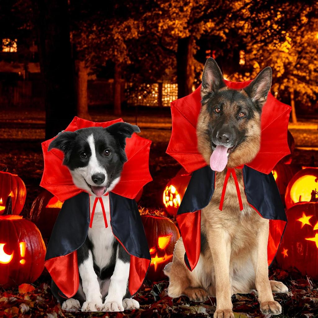 Dog Halloween Costumes, Dog Vampire Devil Cloak Cape Costume Halloween Costumes for Small Medium Large Dogs Pets (Large)