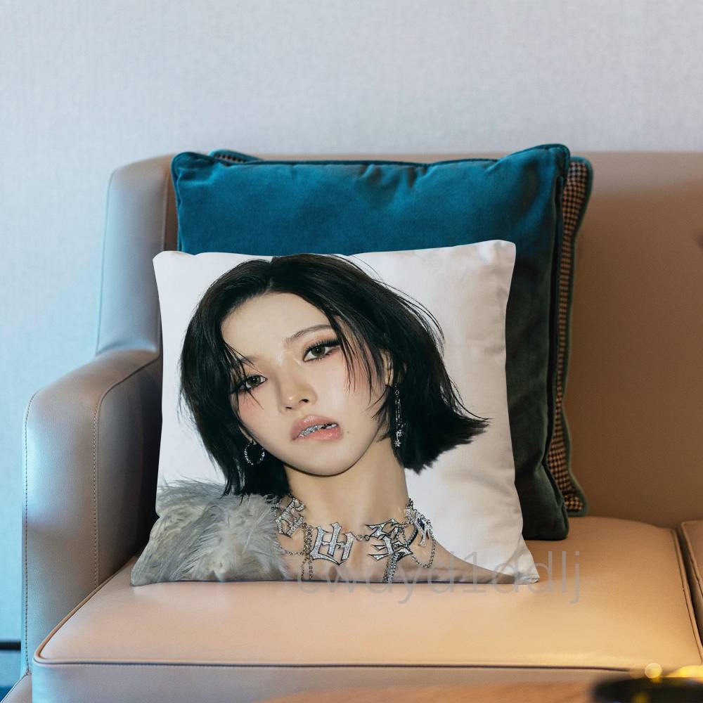 KKarina AAespaS Pillow Case Short Plush Sofa Decorative Gift Home Doublesided Printing Cushio