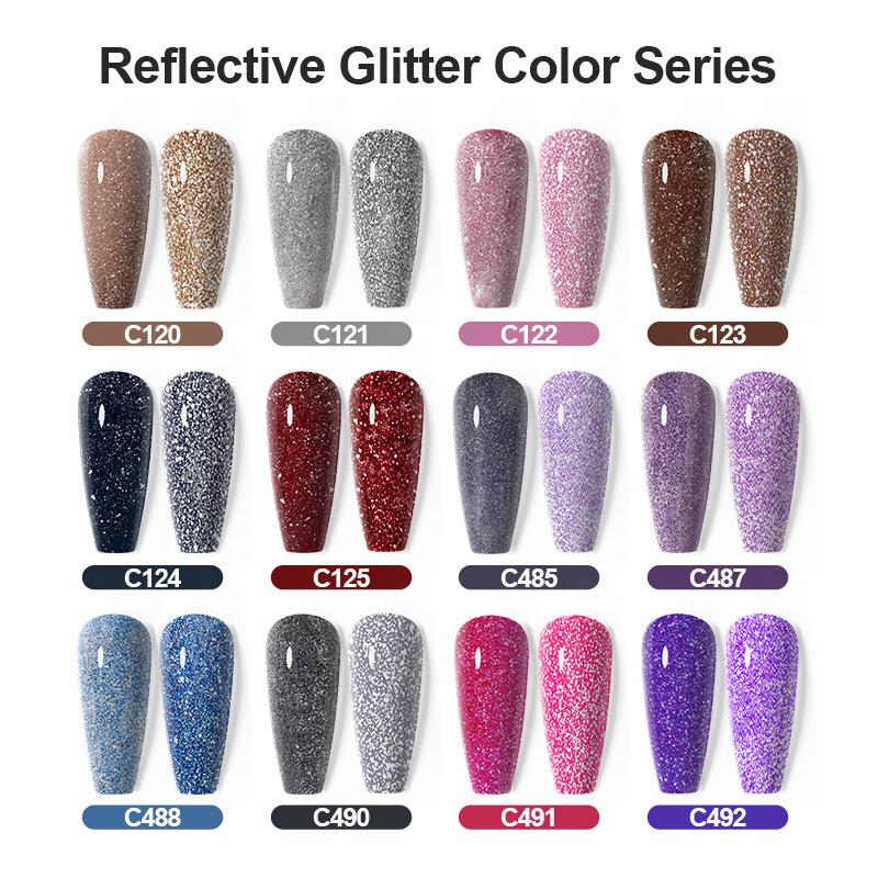 Flash Diamond Nail Polish Glue Nail Art Nail Art Glue Plastic Nail Polish Glue Popular Color Broken Diamond Leave-On