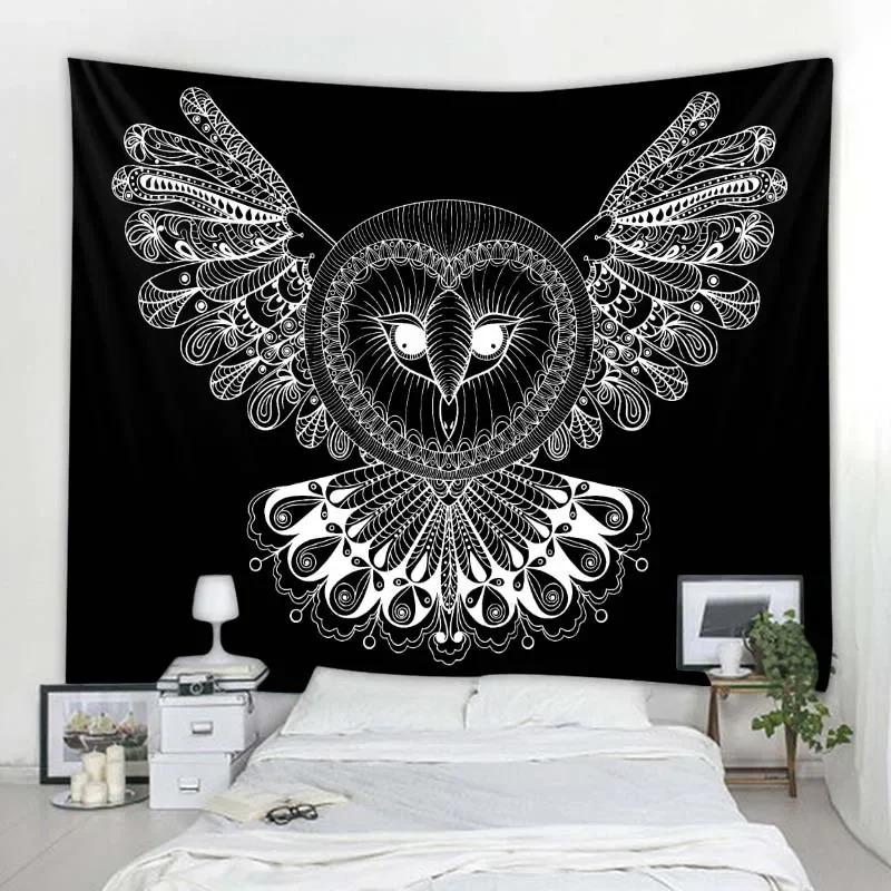 Kreativer Eulen-Dekowandteppich Büro Wohnzimmer Dekoration Zuhause Wandteppich