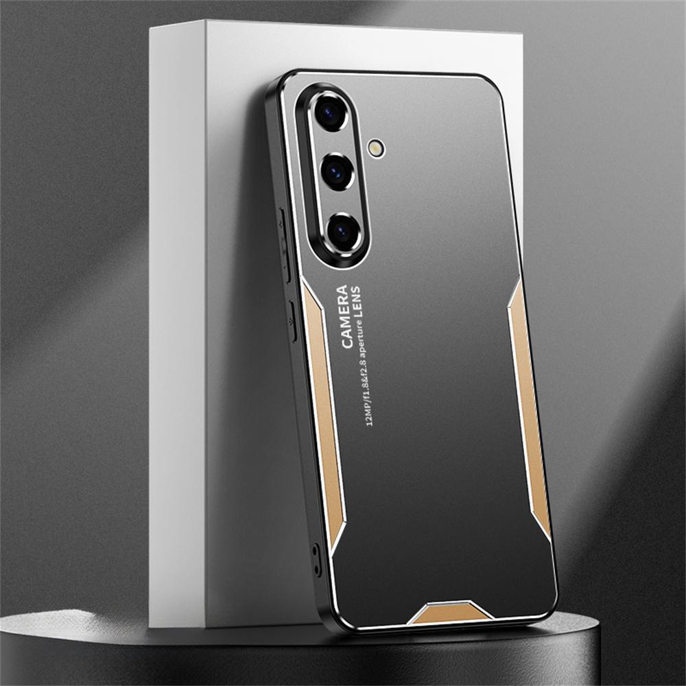 

For Samsung Galaxy A56 5G Phone Case Aluminium Alloy TPU PC Back Cover Silver