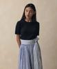 BROOKS BROTHERS [Women'S] Cotton Cable Crew Neck Short Sleeve Sweater (Dark Navy) (Bbwrwb201Arfm)