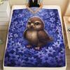 1Pc Cartoon Print Flannel Blanket, High Quality Comfortable for All Seasons, Home Decor, Warmth and Comfort, Perfect for Christmas Birthday Gift