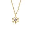 Genshin Impact Vision Element Diamond Pendant Necklace Alloy Chain Zircon Inlaid