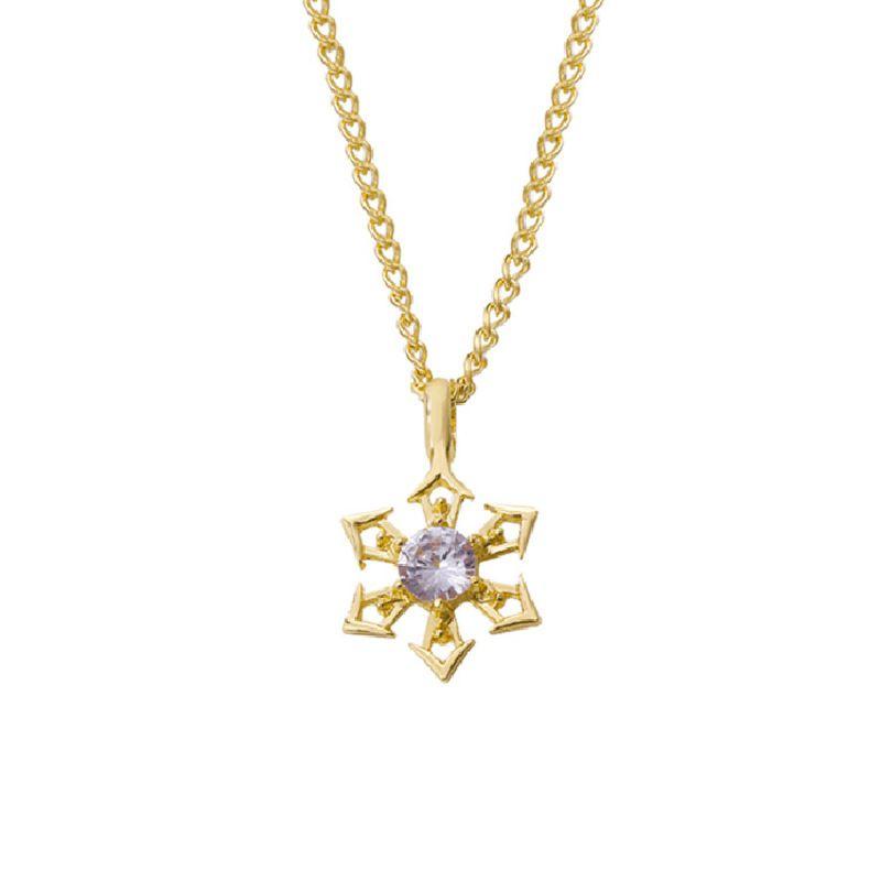 Genshin Impact Vision Element Diamond Pendant Necklace Alloy Chain Zircon Inlaid